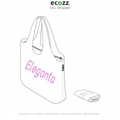 Ecozz draugiškas aplinkai krepšys užsegamas užtrauktuku 1