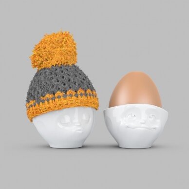 Kiaušinio puodelio kepurė pilka / geltona 3