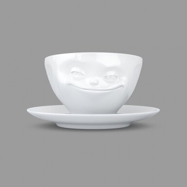 Puodelis su lėkštute TASSEN GRINNING - šypsnis Puodelis su lėkštute TASSEN GRINNING - šypsnis
